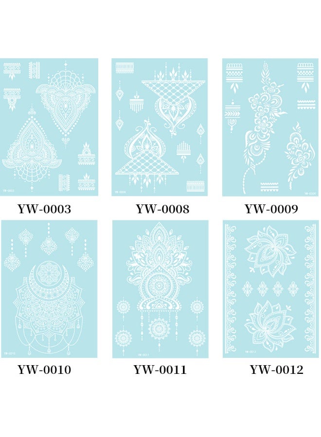 MANBO Glow-in-the-Dark Temporary Tattoo Stickers, Hollow Pattern Design, Perfect for Parties & Events - Image 4