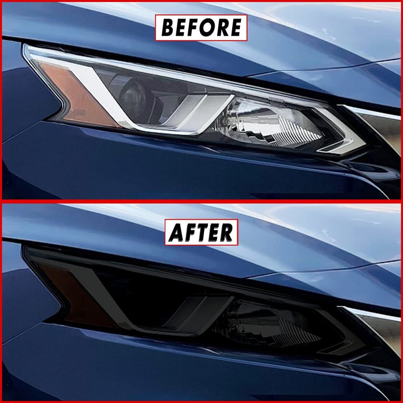 SlickMod PreCut Vinyl Smoke Tint for 20192021 Nissan Altima Headlight 1 Headlight 20 percent Dark Smoke
