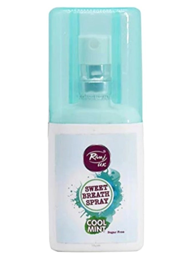 Rivaj UK Sweet Breath Cool Mint Oral Spray 20ml | Instant Fresh Breath Mouth Freshener - Image 1