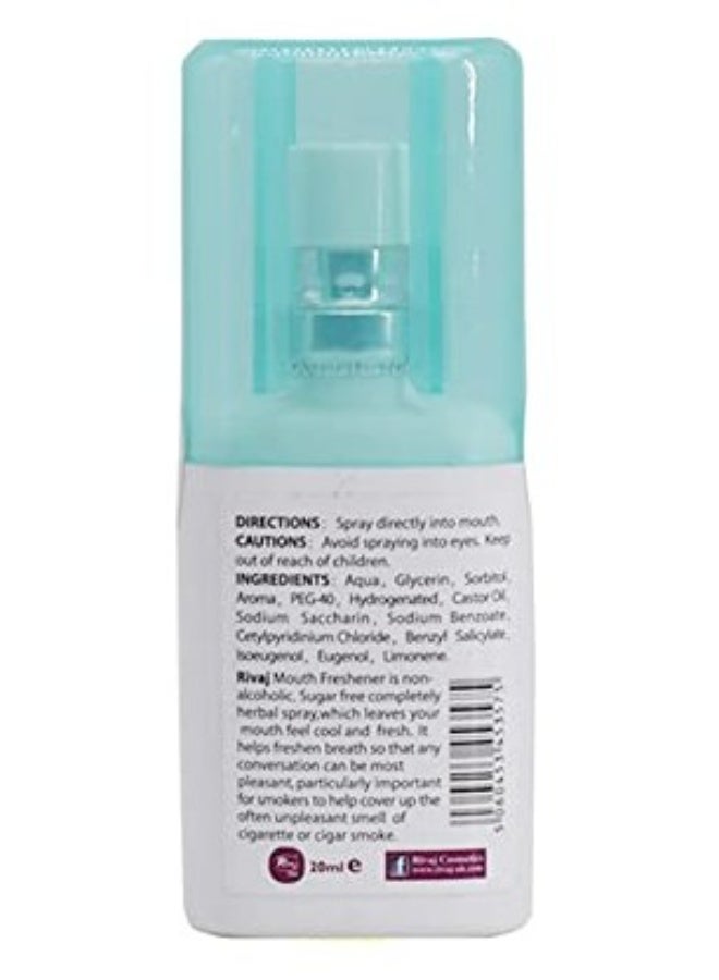 Rivaj UK Sweet Breath Cool Mint Oral Spray 20ml | Instant Fresh Breath Mouth Freshener - Image 3