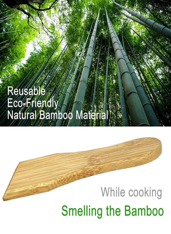 Kosmosta Bamboo Raclette Spatula for Non-stick Pans (4pcs) - Image 4