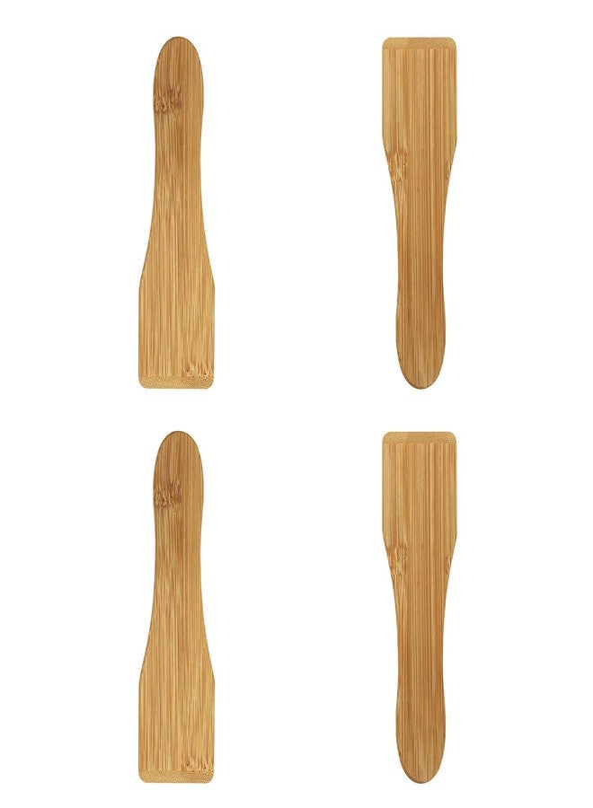 Kosmosta Bamboo Raclette Spatula for Non-stick Pans (4pcs) - Image 1