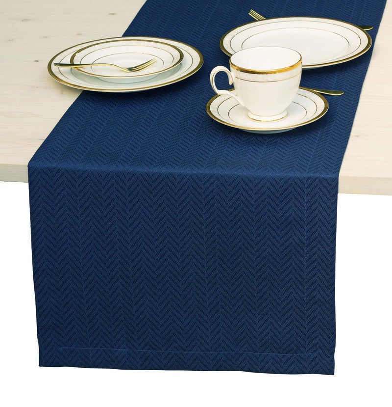 Navy Blue Table Runner 60 inch Waterproof Dresser Scarf Outdoor Coffee Table Runner Elegant Dining Table Runners for Fiesta Dinner Parties Event Wedding Decor Thanksgiving Halloween Christmas