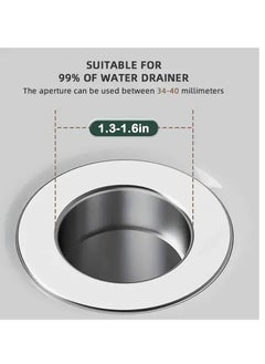PAMEER Universal Bathroom Sink Stopper, Anti-odor Wash Basin Refined Copper Core, Pop Up Bathroom Sink Plug, Press Type Sink Drain Stopper, Washbasin Drain Filter, Bathtub Hair Catcher, Bathroom Accessories  - Image 2