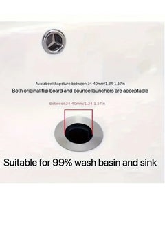 PAMEER Universal Bathroom Sink Stopper, Anti-odor Wash Basin Refined Copper Core, Pop Up Bathroom Sink Plug, Press Type Sink Drain Stopper, Washbasin Drain Filter, Bathtub Hair Catcher, Bathroom Accessories  - Image 3