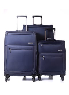 PARAJOHN Travel Luggage Suitcase Set of 3 -  Trolley Bag-Navy  - Image 1