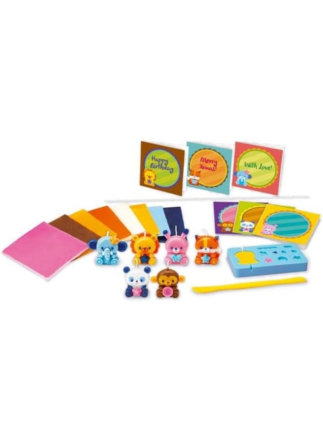 4m طقم صنع الشموع الحيوانية المصغرة 4M – مجموعة حرفية لصنع شموع حيوانات من الشمع للأطفال من عمر 8 سنوات فما فوق | اصنع 6 شموع حيوانات لطيفة باستخدام أوراق الشمع اللينة والقوالب | نشاط آمن وممتع بدون شاشات | 404681 - Image 3