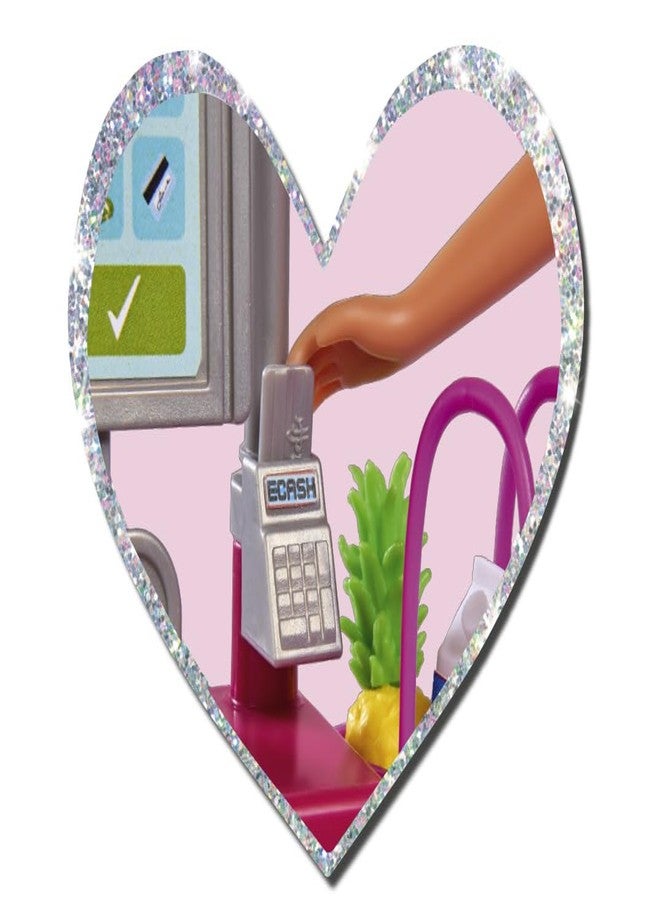 Simba 105733613 Steffi Love Supermarket, Toy Doll in Supermarket with Cashier, Shopping Bag and Many Foods, 29 cm Doll, from 3 Years - Image 4