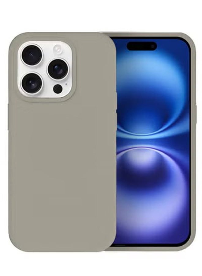 CATANES (for iPhone 16 Pro) Case, Slim Silicone Case, Full Covered Anti Scratch Shockproof Protective Cover / Titanium grey