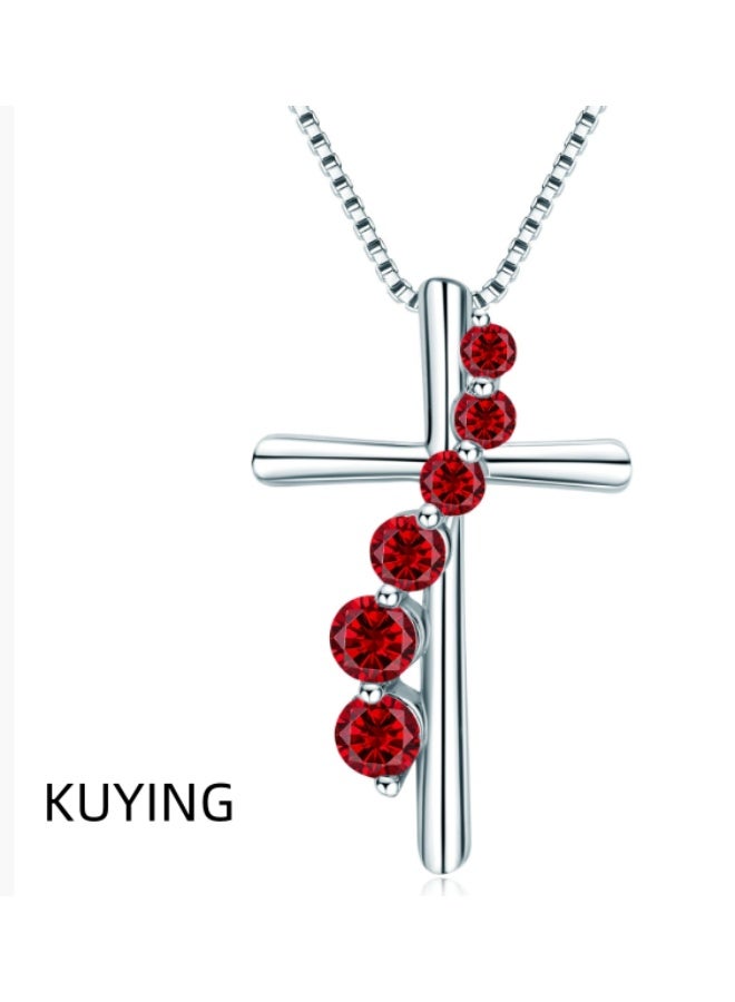 KUYING Korean Version Of Personalized Zodiac Cross Collarbone Chain