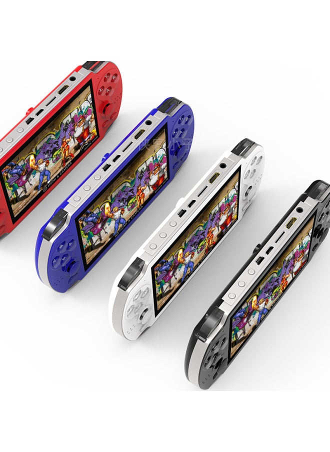 Generic - 4.3 Inch Handheld Machine Double Nostalgic Arcade King Of Fighters Street Fighter Handheld TV Doubles PSP Game Machine-Model:A3 Blue (supports Both Hands And Handles) - Image 1