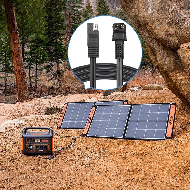 CERRXIAN Right Angle Extension Cable 09m 90 Degree 12AWG SAE to SAE Quick Disconnect Wire Harness for Solar Panel Motorcycle Cars RV Black - Image 5