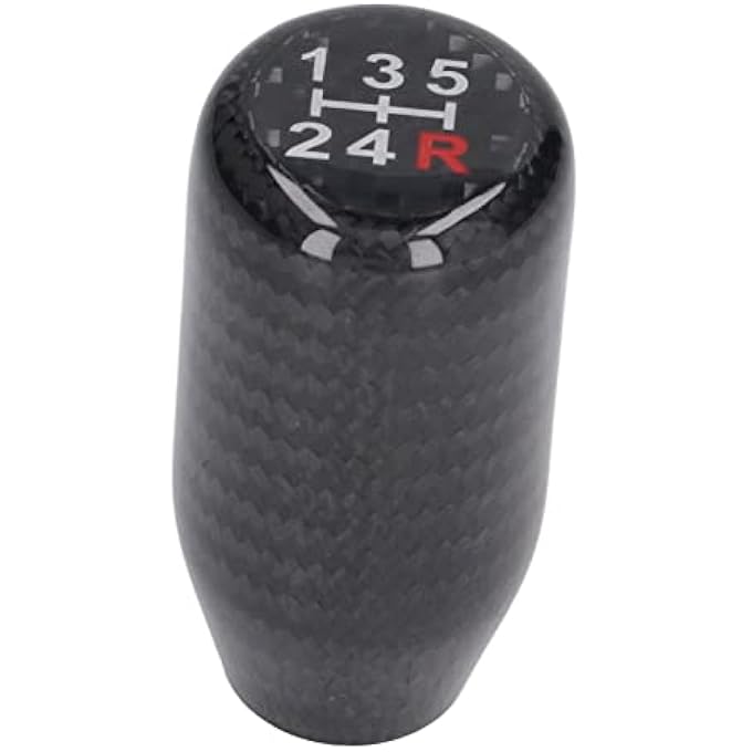 rayihni Cryfokt 5 Gears Carbon Fiber Gear Shifting Knob Long Pole Smooth Surface Manual Gear Shifter Knobs for Manual Cars Shifter Automatic Replacement Parts - Image 1