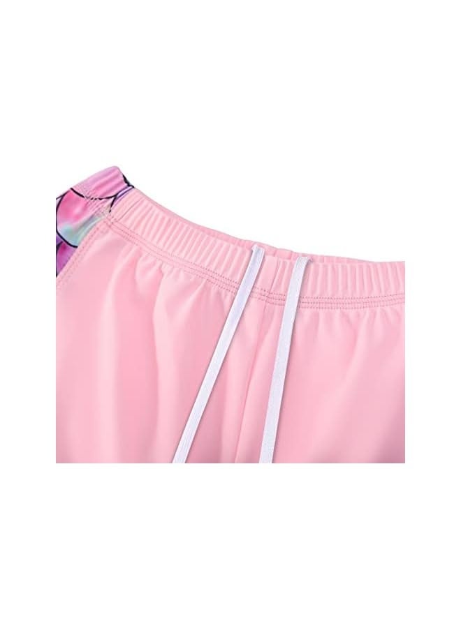 Girls Swimming Costume Girls Swimsuit Kids Two Pieces Short Sleeve Bathing Suit UPF 50+ Protection Swim Set - Image 5