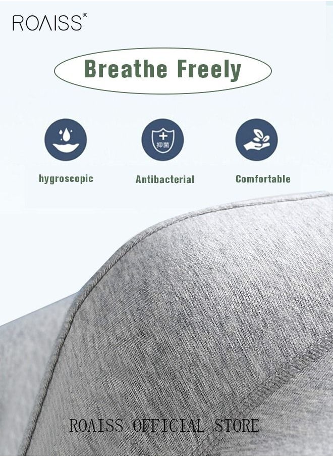 roaiss - 4 Packs of Men Boxer Briefs Shorts Breathable Soft Underwear Summer High Stretch Seamless Underwear - Image 1