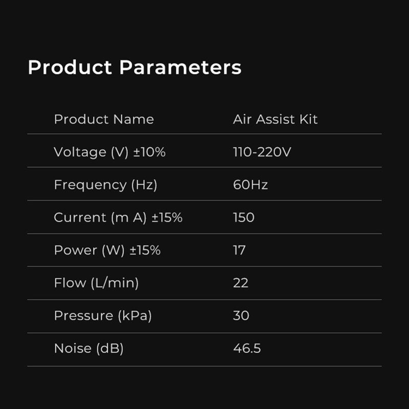 Air Assist Pump Kit: 0-22L/Min Adjustable Airflow - Low Working Noise Air Assist for CR-Laser Falcon 10W Engraving CNC Cutting Machine - Image 2