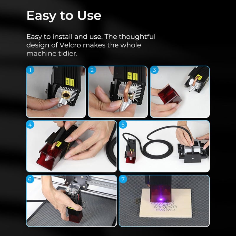 Air Assist Pump Kit: 0-22L/Min Adjustable Airflow - Low Working Noise Air Assist for CR-Laser Falcon 10W Engraving CNC Cutting Machine - Image 3