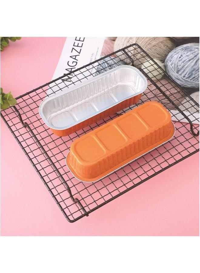 Household Aluminum Foil Tin Paper Box Air Fryer Special Disposable Cake Pudding Baking Mold Small Cup-Specifications:Pink Round 125ml-Color:Without Cover  - Image 3