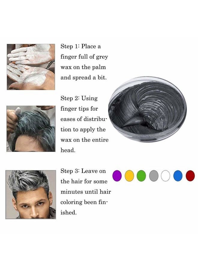SWAKER - Black Hair Color Wax, Instant Hairstyle Cream 4.23 oz, Temporary Natural Hair Wax for Party, Cosplay, Halloween, Daily use, Date, Clubbing (Black) - Image 1