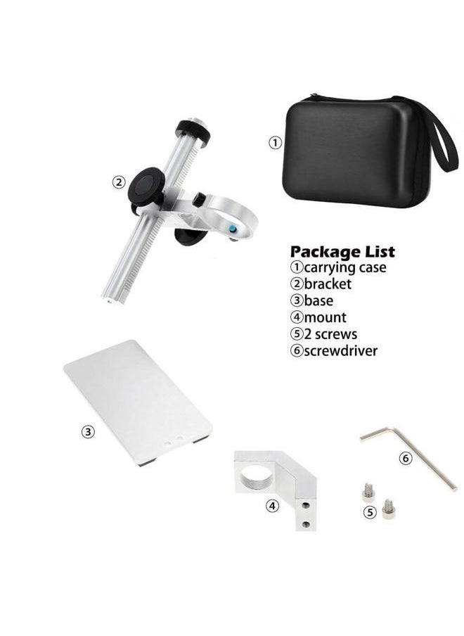 Universal Microscope Stand Pro, Stable Professional Aluminum Alloy Scope Base Holder Support Bracket for Max Diameter 1.4" USB Digital Wireless WiFi Microscope Endoscope Magnifier Camera