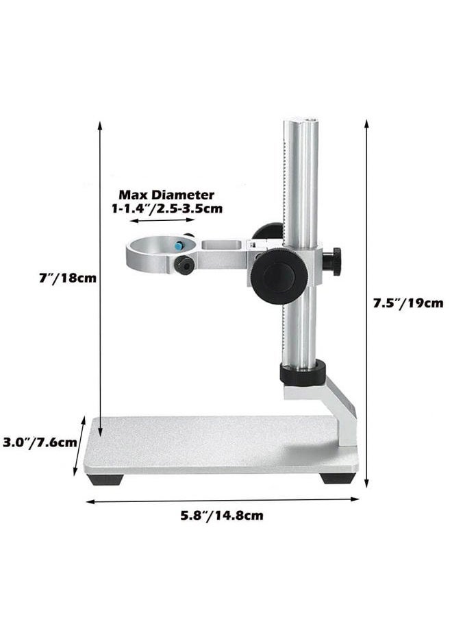 Ninyoon Universal Microscope Stand Pro, Stable Professional Aluminum Alloy Scope Base Holder Support Bracket for Max Diameter 1.4" USB Digital Wireless WiFi Microscope Endoscope Magnifier Camera  - Image 5