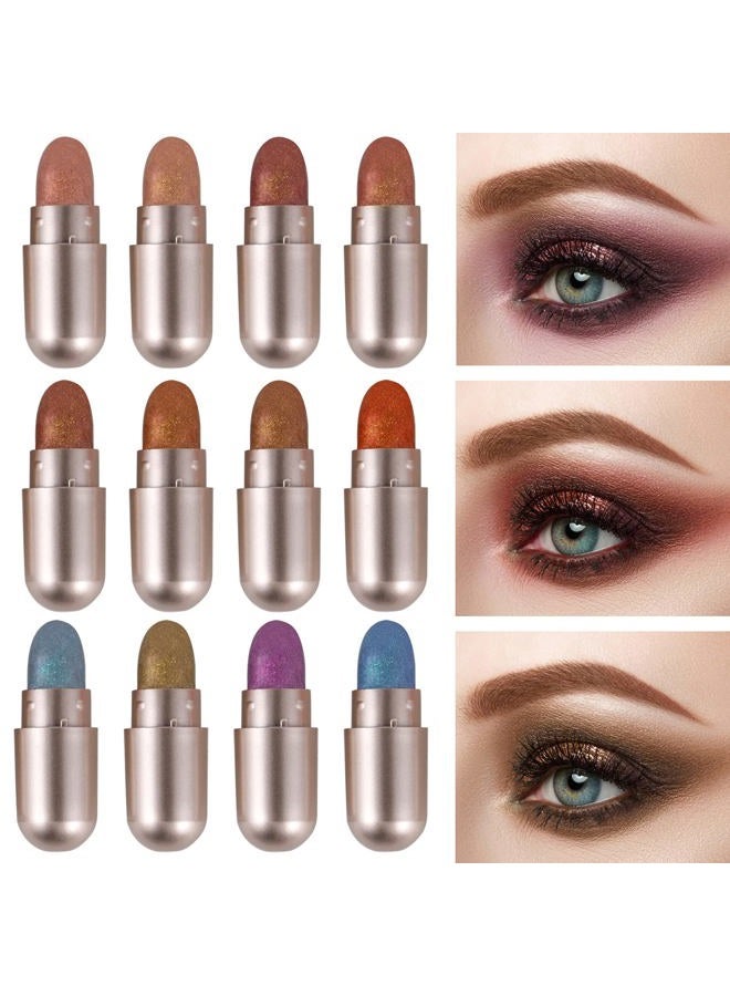 Boobeen 12 Colors Eyeshadow Palette High Pigmented Brighten Eyeshadow Set Blush Highlighting Powder Makeup Set Natural Eye Shadow Kit For Beginners - Image 1