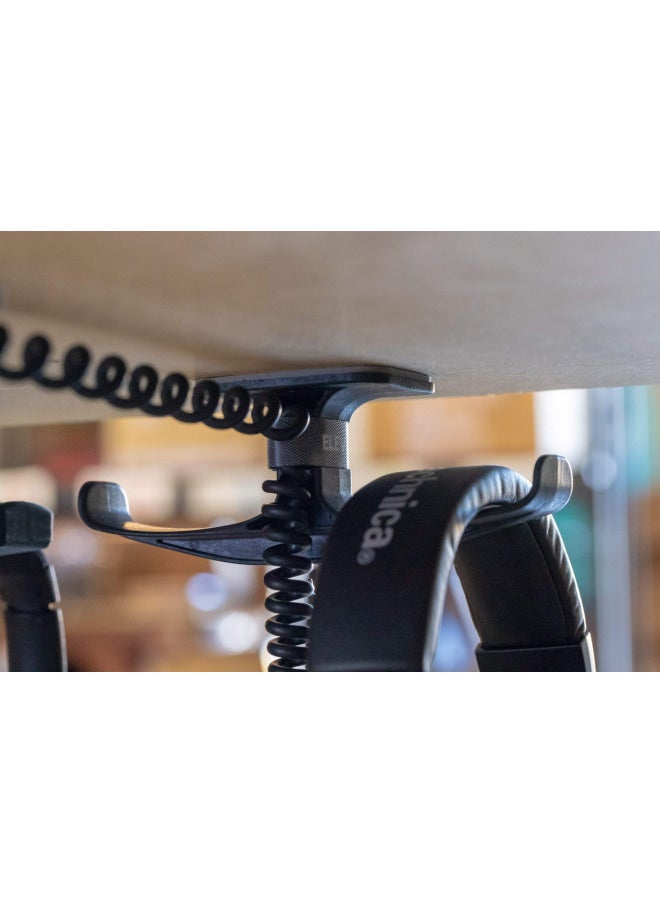 Elevation Lab - Elevation Lab The Anchor Pro - Extra Strong Under-Desk Headphone Stand Mount with Built-in Cord Management - Image 1
