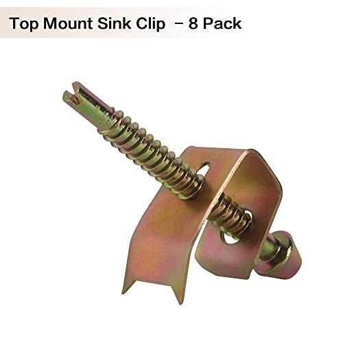 Lonsince Sink Clips 8 Pack Kit,Stainless Steel Top Mount Kitchen Sinks Clip,Sink Brackets and Supports,Heavy Duty - Image 3