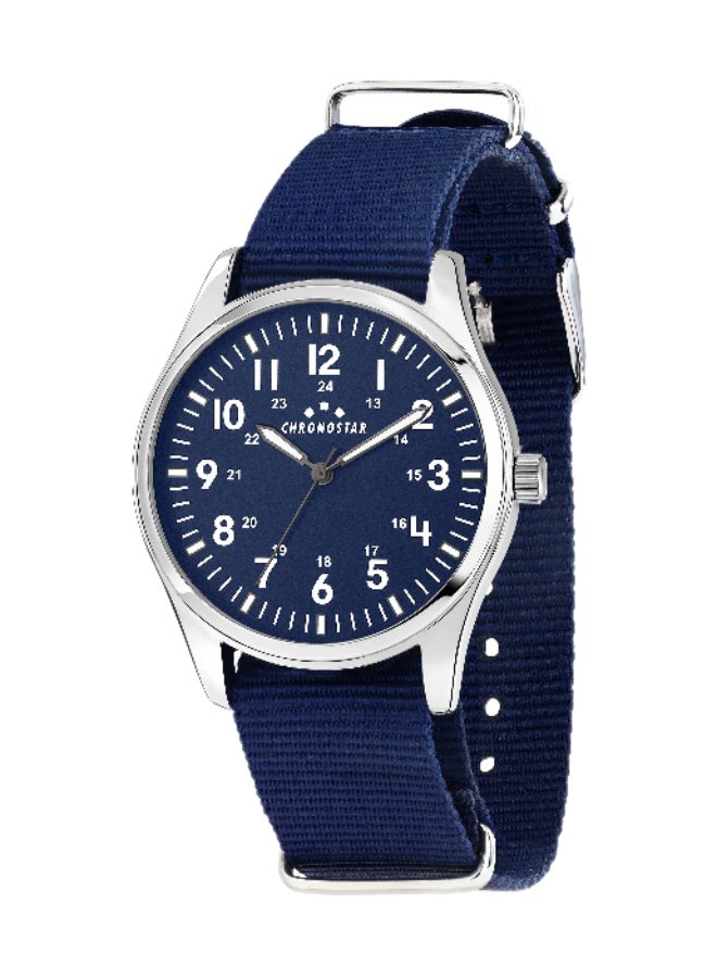 Chronostar Men's Blue Round Analog Dial with Blue Nylon Band Watch - 39mm - R3751313003 - Image 1