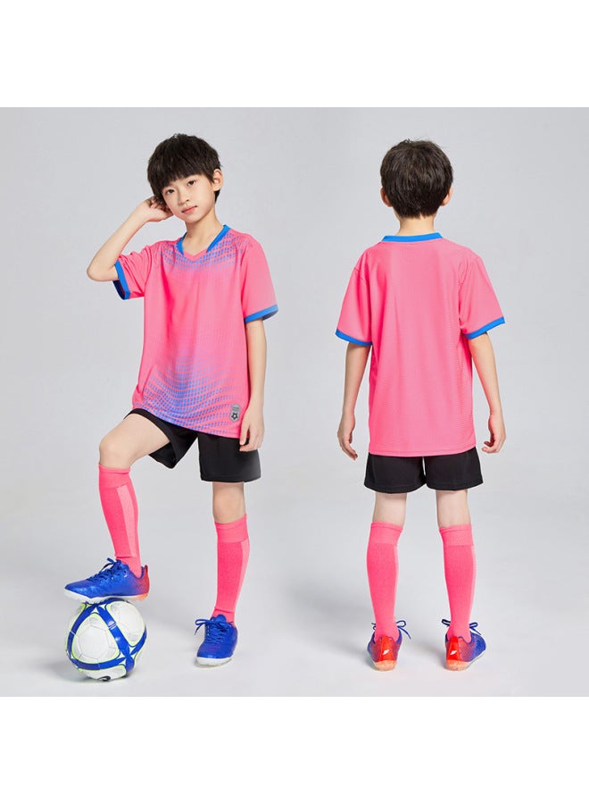 8836-rose Red Short Sleeve Football Jersey - Image 1