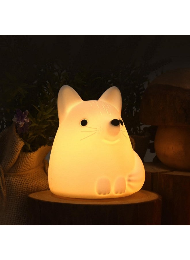 TriPro Fox Silicone Nursery Night Light,Auto Shut Down,Room Decor Desk Lamp Bedroom Decorations - Image 1