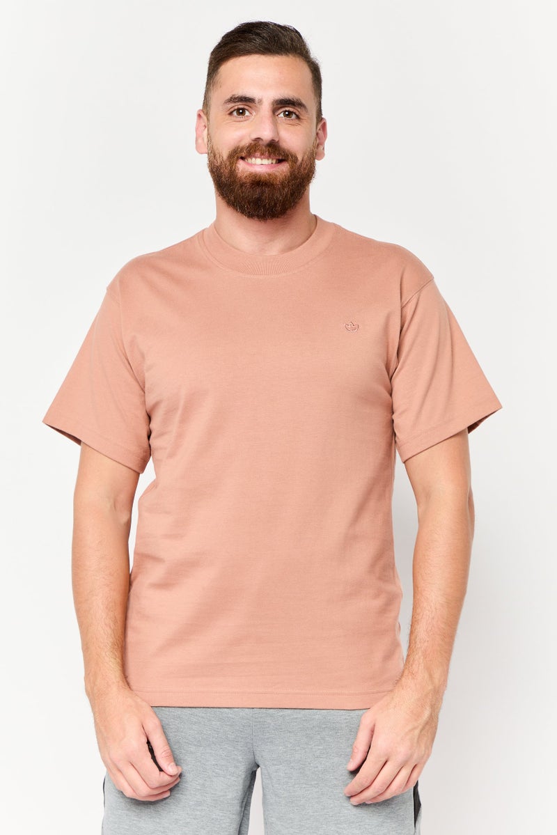 adidas Originals Men Sportswear Fit Short Sleeves Outdoor T-Shirt, Brown - Image 1