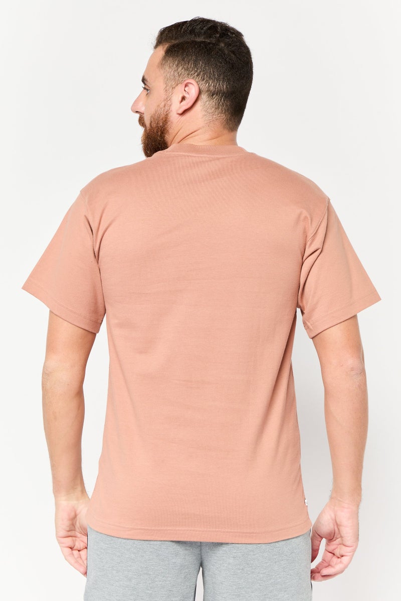 adidas Originals Men Sportswear Fit Short Sleeves Outdoor T-Shirt, Brown - Image 2