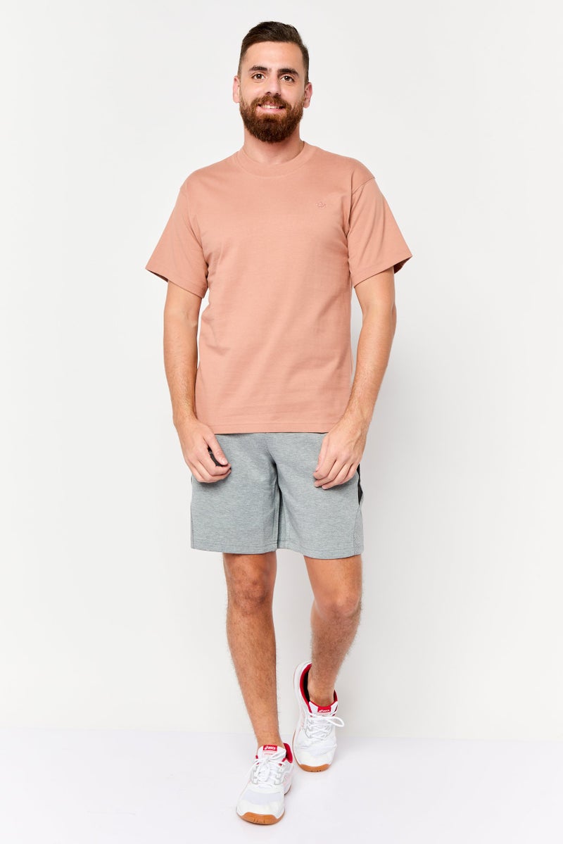adidas Originals Men Sportswear Fit Short Sleeves Outdoor T-Shirt, Brown - Image 4