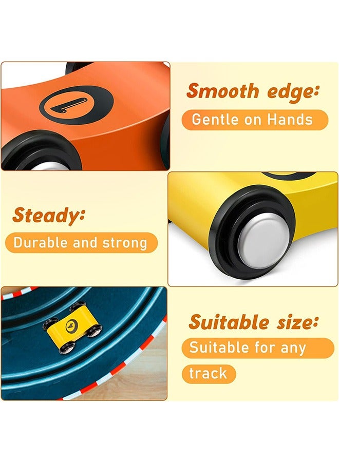 FIRSTAR 4 Pcs Wooden Car Toys, Colorful Car Ramp Toy, Replacement Vehicle Play Sets (Orange, Green, Blue, Yellow) - Image 3