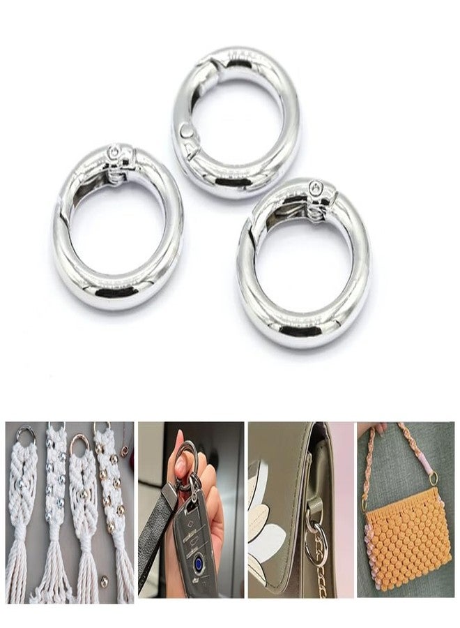 Artify Craft Affair | Metal Snap Ring (1inch, 5pcs) | for Swivel Trigger snap Hook Art and Purse Making Accessories - Silver - Image 4