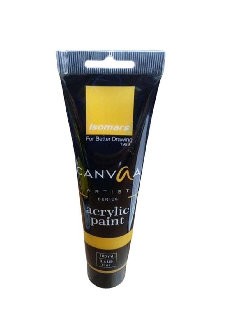 Isomers Canvaa Acrylic Paint 100ml Vibrant Pigmented & Fadeproof Colors - ARTIST SERIES - For Canvas Painting, Scrap Book, Paper Board, Wood & Terracotta Amarillo Ocre - Image 1