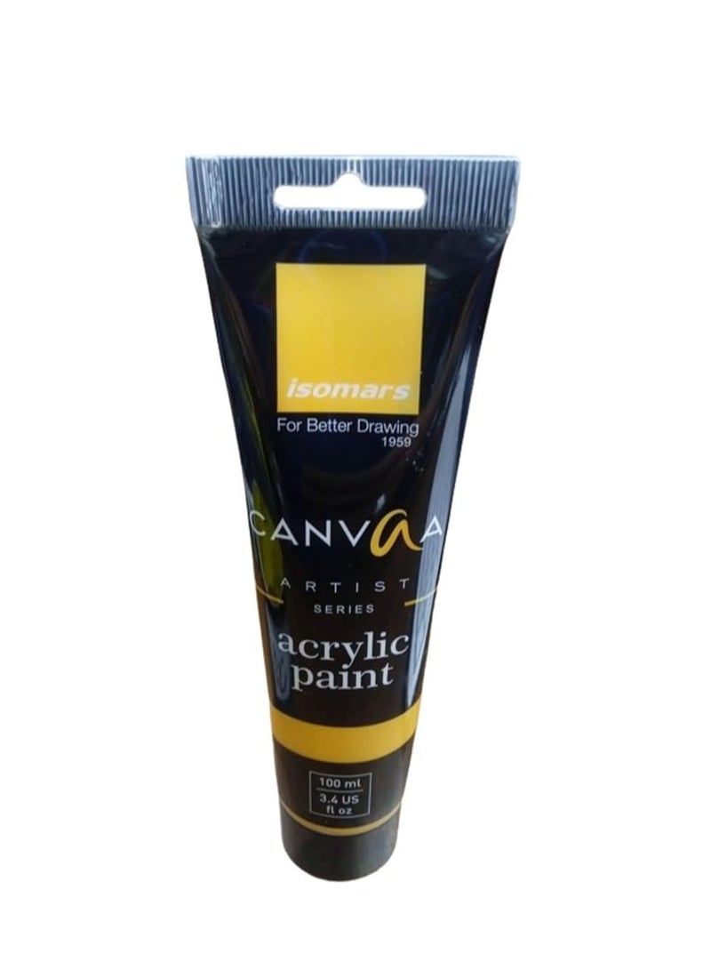 Isomers Canvaa Acrylic Paint 100ml Vibrant Pigmented & Fadeproof Colors - ARTIST SERIES - For Canvas Painting, Scrap Book, Paper Board, Wood & Terracotta Amarillo Ocre - Image 2
