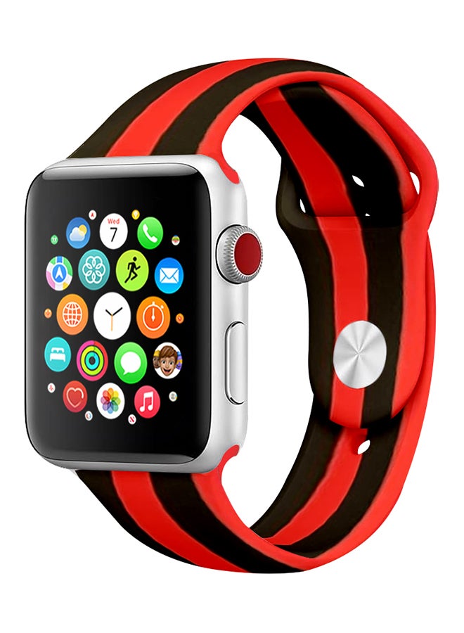 CATANES Apple Watch Band 41mm 40mm 38mm Stripe Silicone Replacement Band for iWatch Series 7/SE/6/5/4/3/2/1 - Image 1