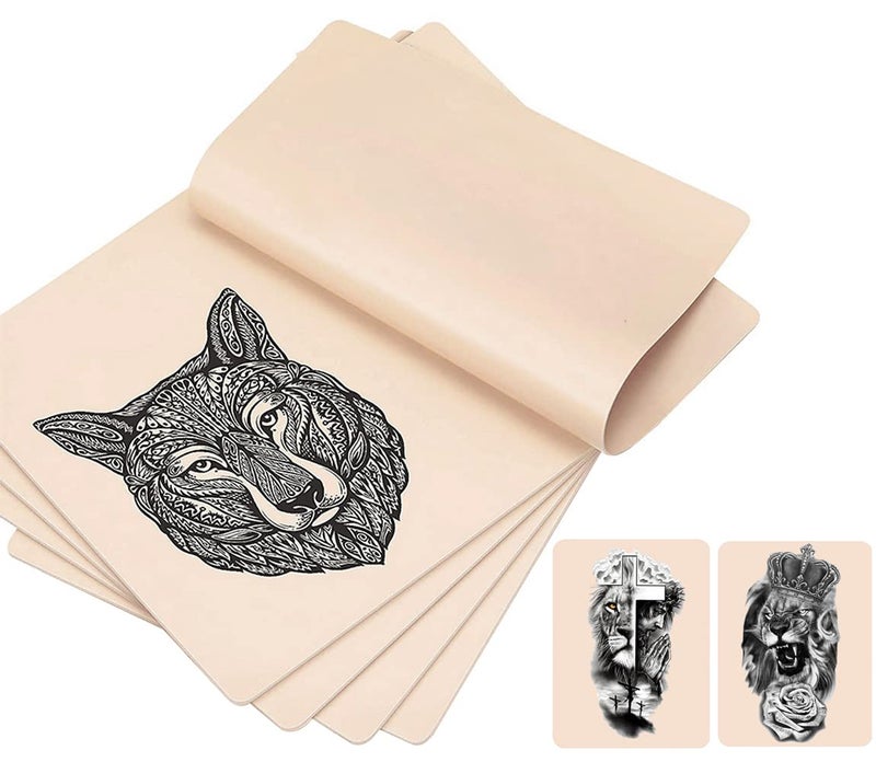 CICITOYWO 5 Pcs Blank Tattoo Skin Practice, Fake Skin Double Sides 8x6in Tattooing Microblading Eyebrow Practice Skin Kit Tattoo Supplies for Tattoo Beginners and Experienced Tattoo Artists (5pcs) - Image 1
