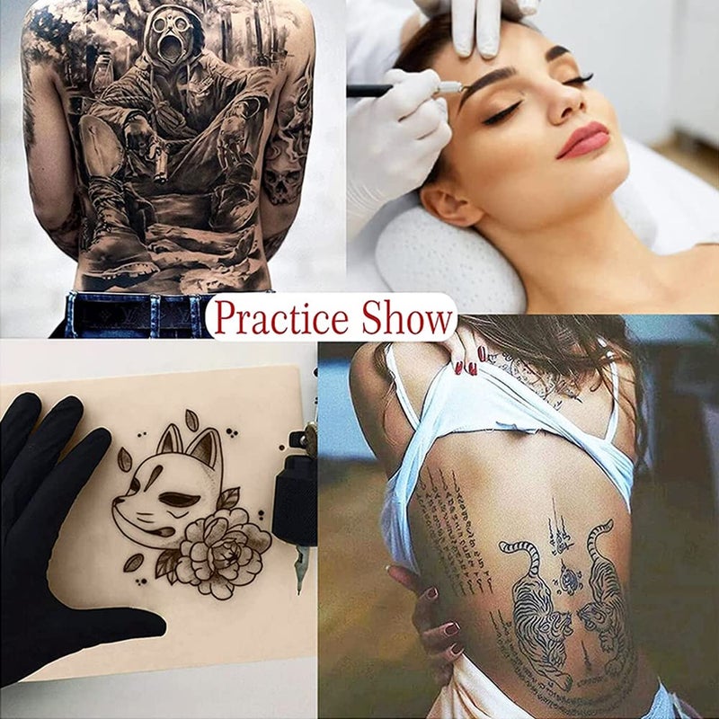 CICITOYWO 5 Pcs Blank Tattoo Skin Practice, Fake Skin Double Sides 8x6in Tattooing Microblading Eyebrow Practice Skin Kit Tattoo Supplies for Tattoo Beginners and Experienced Tattoo Artists (5pcs) - Image 5