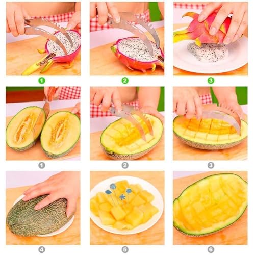 M-Ved® Angurello Stainless Steel Watermelon Fruit Dig Corer Cutter & Serve - Image 3