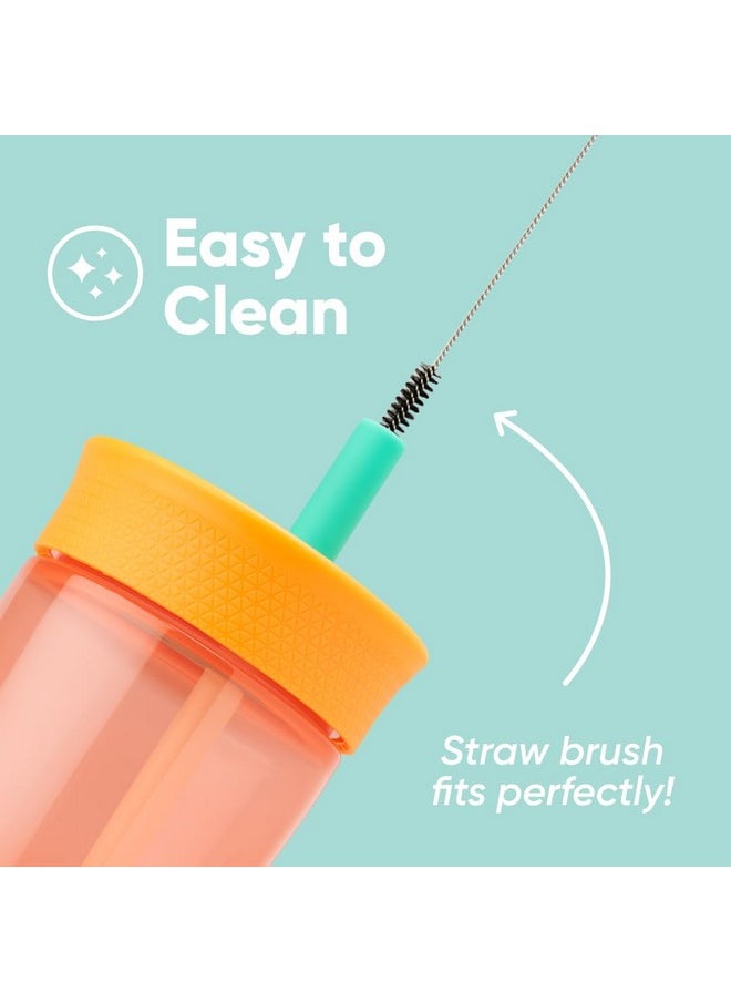 Owala Owala Kids Insulation BPA-Free Plastic Tumbler with Spill Resistant Flexible Straw, Easy to Clean, Kids Water Bottle, Great for Travel, Dishwasher Safe, 15 Oz, Navy and Blue (Home Base)  - Image 3