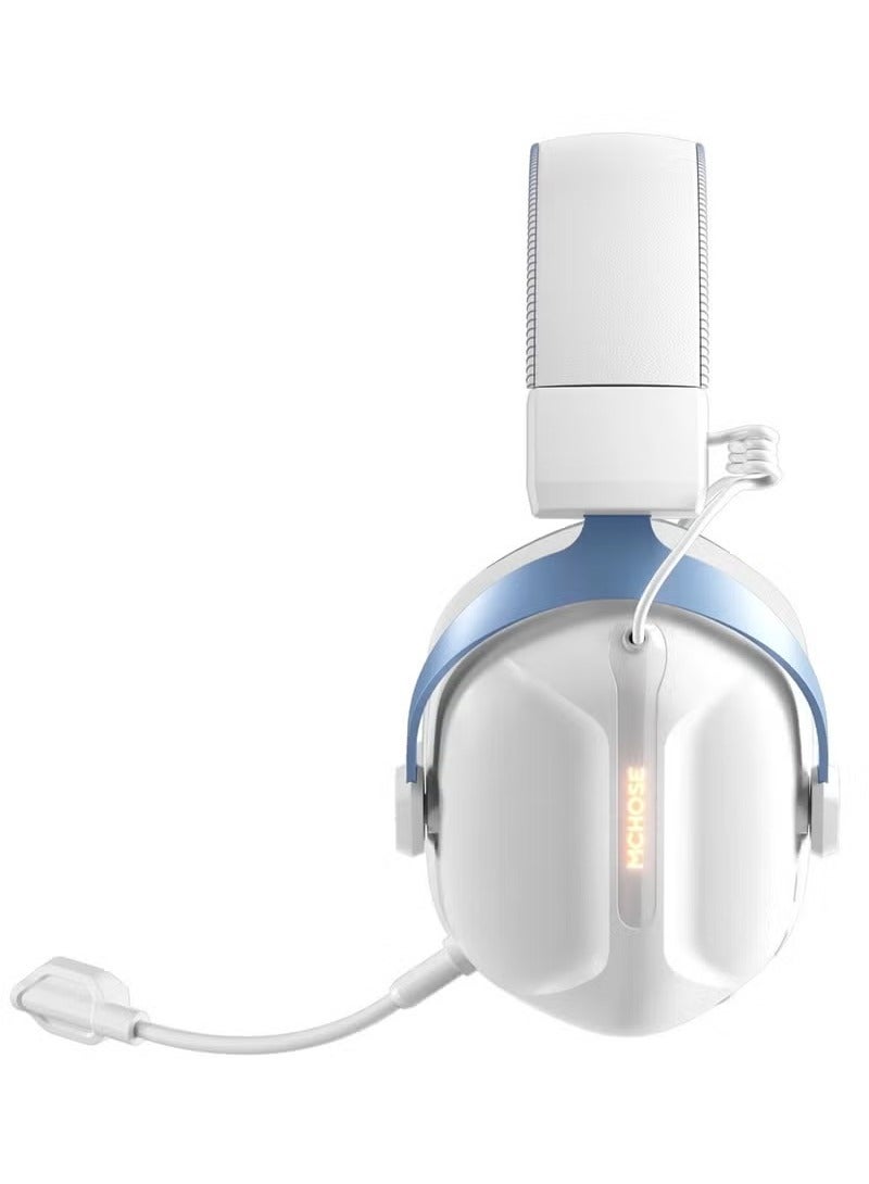مكشوزي سماعه قيمنق S9 Pro، لاسلكية وسلكية 2.4 جيجاهرتز/بلوتوث، مشغلات 50 مم، صوت محيطي 7.1، زمن انتقال منخفض للغاية 15 مللي ثانية، بطارية 55 ساعة، ميكروفون قابل للفصل بتقنية إلغاء الضوضاء بالذكاء الاصطناعي، وسادات أذن موصلة للجليد، أوضاع موسيقى/ألعاب، MC-S9-4 - Image 2