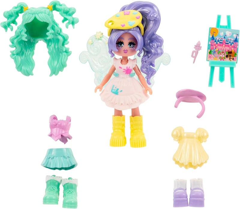 رويال هاي Jazwares Royale High 3” School Spirit Fashion Pack: Art - Light Series 1-1 Figure with 15 Accessories - Wings Become Rings - Virtual Item Code Included - Ages 5+ - Image 3