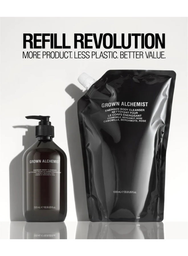 منظف الجسم إنرجايز من غرون ألكيميست، برائحة البابونج والبرغموت والورد، عبوة إعادة تعبئة سعة 1 لتر - Image 3