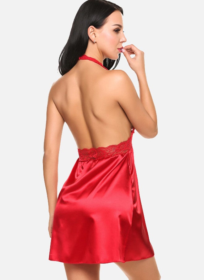 FIMS Satin Halter Neck Baby Doll - Image 4