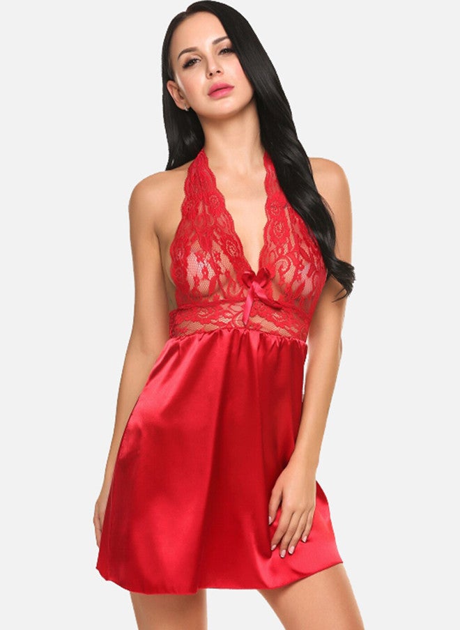 FIMS Satin Halter Neck Baby Doll - Image 5