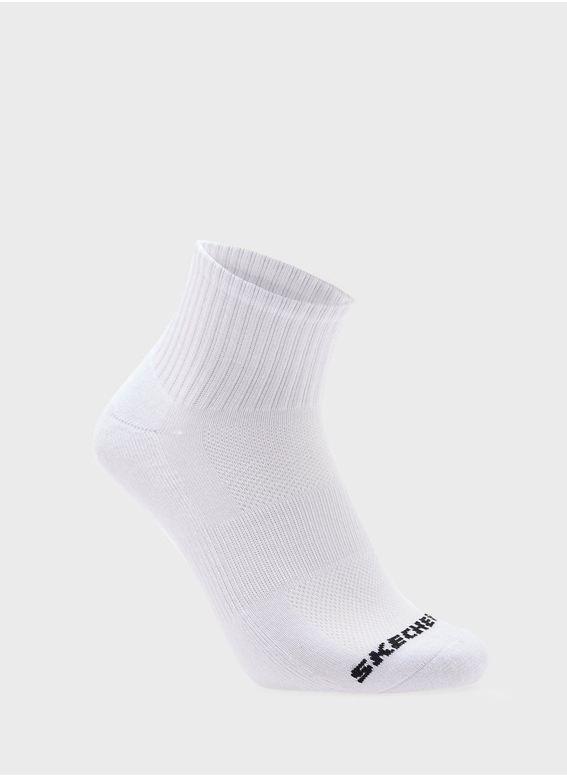 SKECHERS 3 Pack Terry Qtr Crew Socks  - Image 4