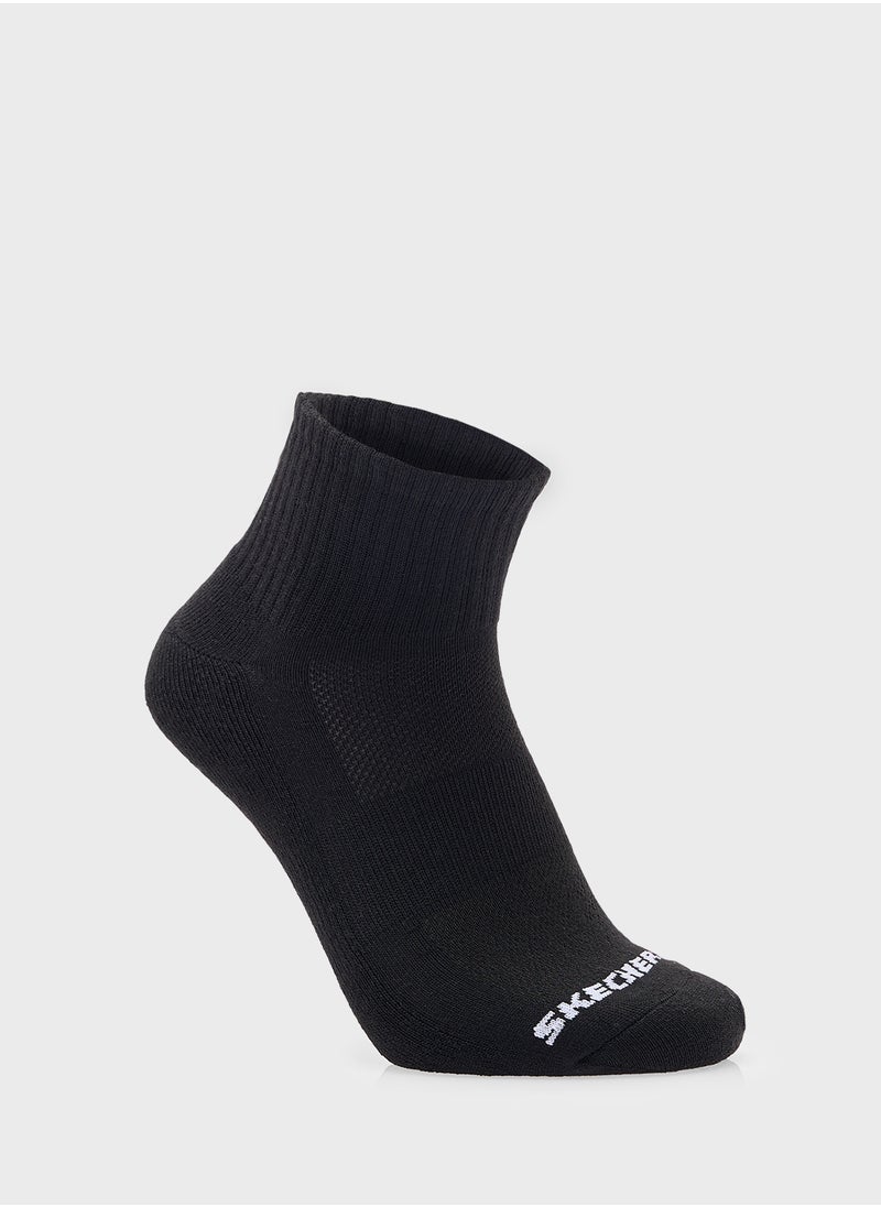 SKECHERS 3 Pack Terry Qtr Crew Socks  - Image 2